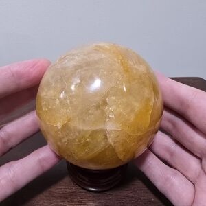 1.9 lbs Golden Healer Crystal Sphere 86 mm